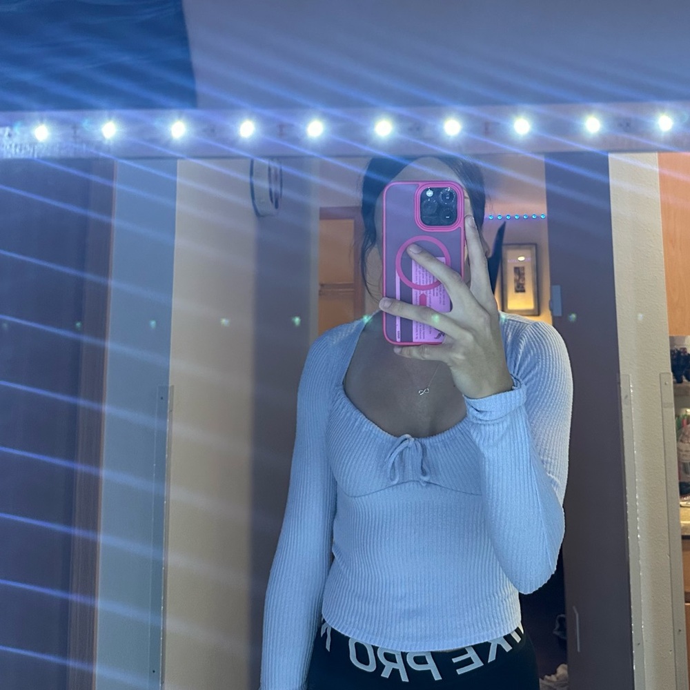 Hollister Sky Blue Knit Top
